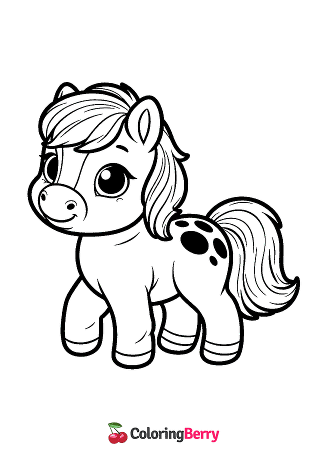 Small Horse Coloring Page