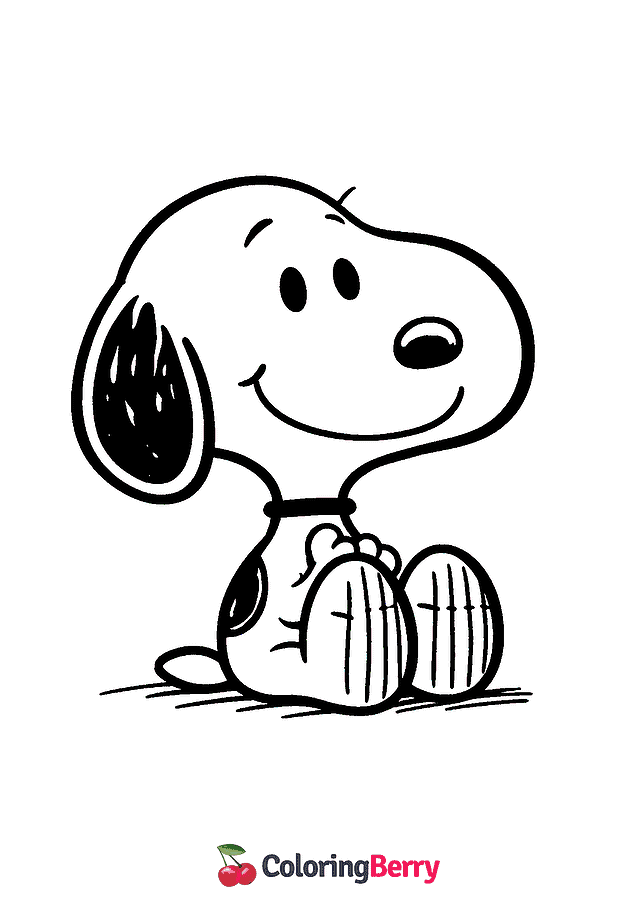 Snoopy Dog Coloring Page