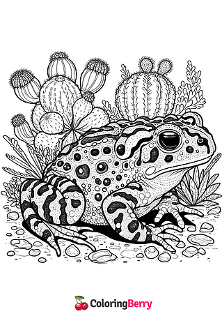 Sonoran Desert Toad Coloring Page