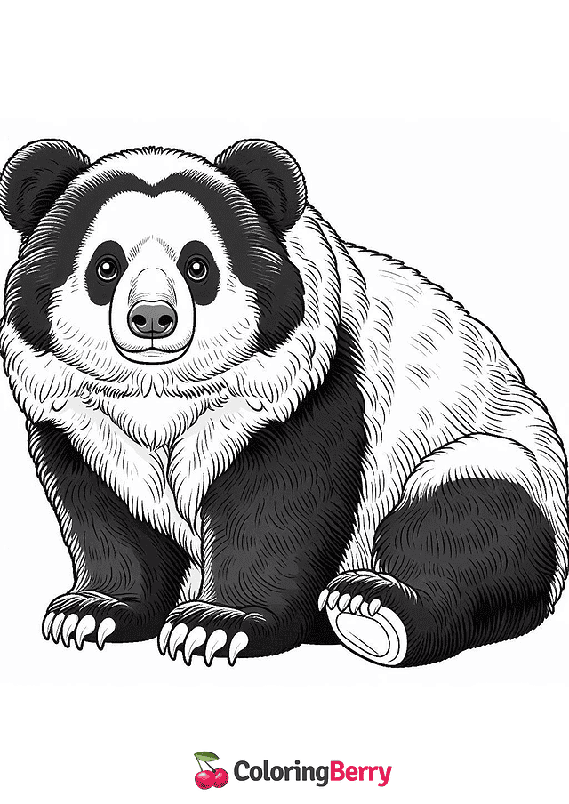 Spectacled Bear Coloring Page