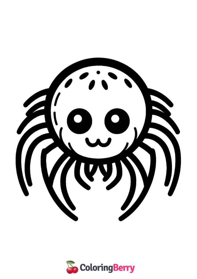 Spider Head Coloring Page