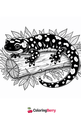 Spotted Salamander Coloring Page