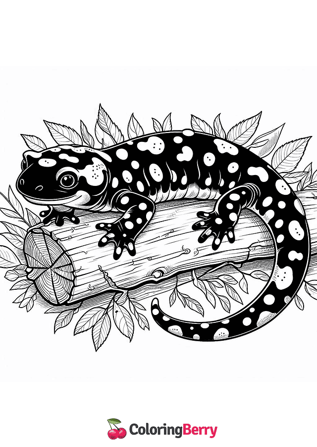 Spotted Salamander Coloring Page