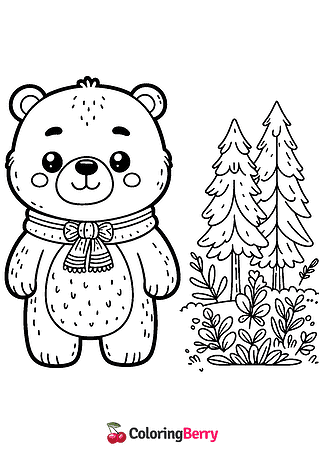 Standing Bear Coloring Page