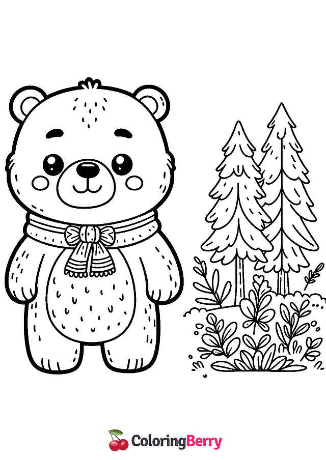 Standing Bear Coloring Page