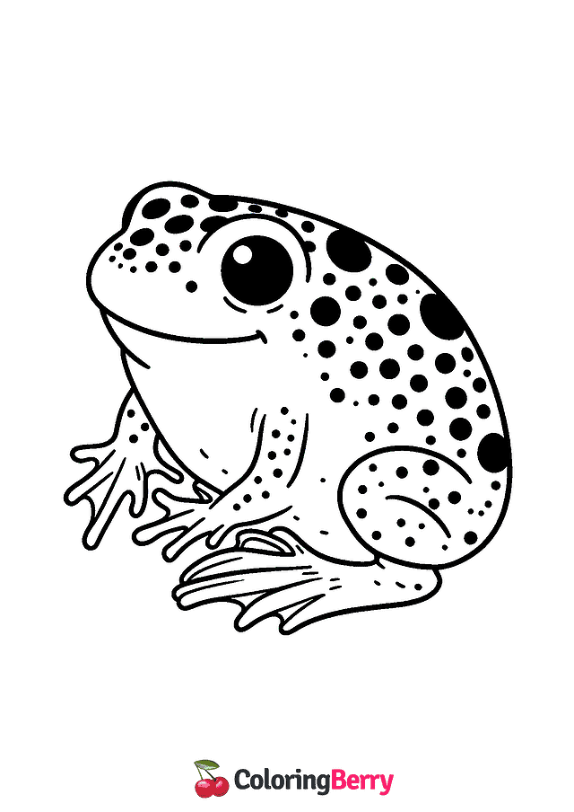 Tadpole Frog Coloring Page