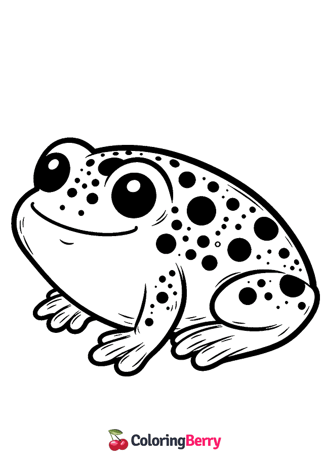 Tadpole Toad Coloring Page