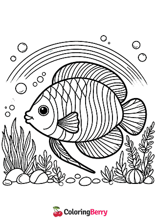 The Rainbow Fish Coloring Page