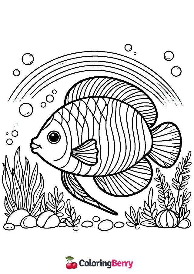 The Rainbow Fish Coloring Page