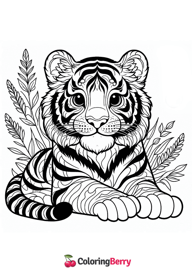 Tiger Cub Coloring Page