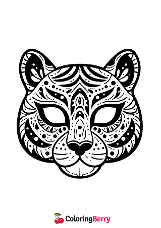 Tiger Mask Coloring Page