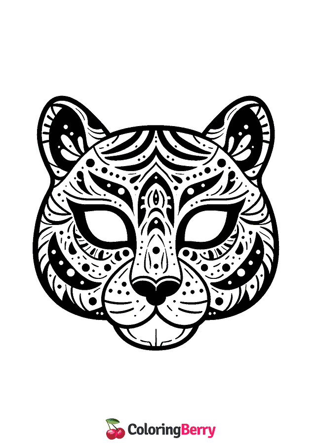 Tiger Mask Coloring Page