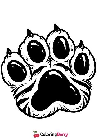 Tiger Paw Coloring Page
