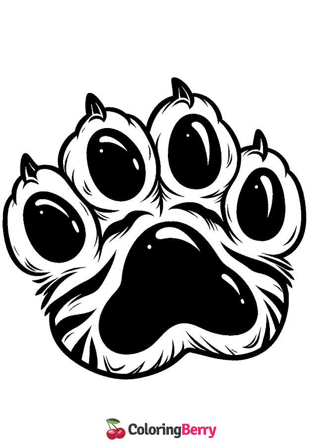 Tiger Paw Coloring Page