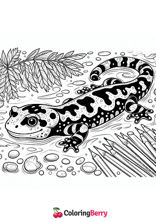 Tiger Salamander Coloring Page
