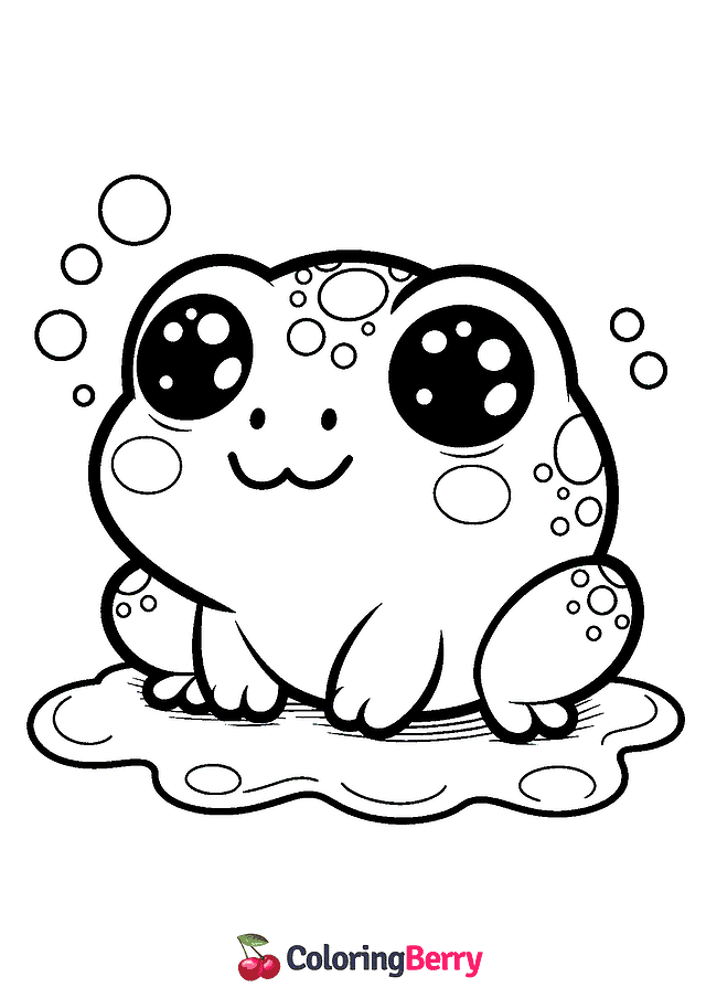 Toad Cub Coloring Page