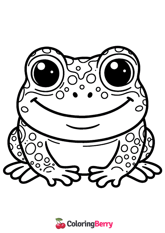 Toad Face Coloring Page