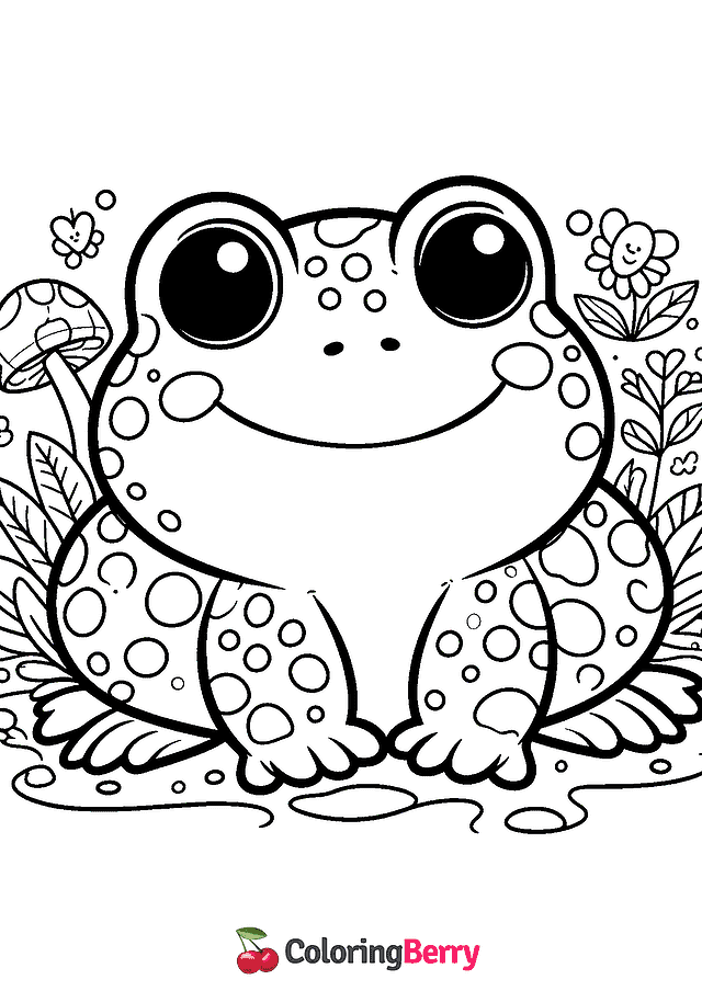 Toad Head Coloring Page