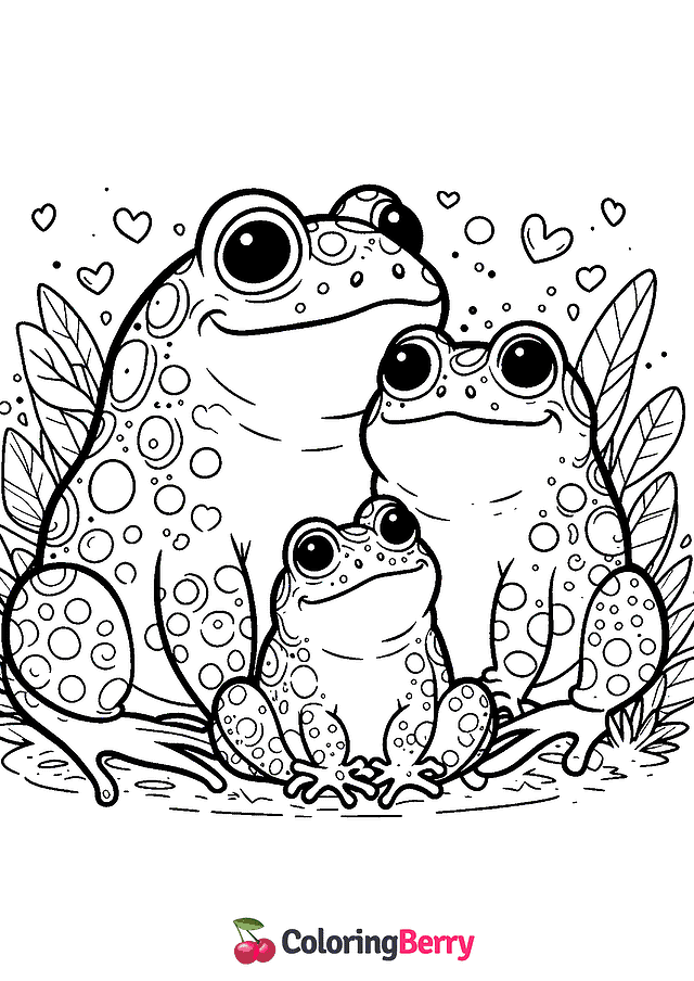 Toads Coloring Page