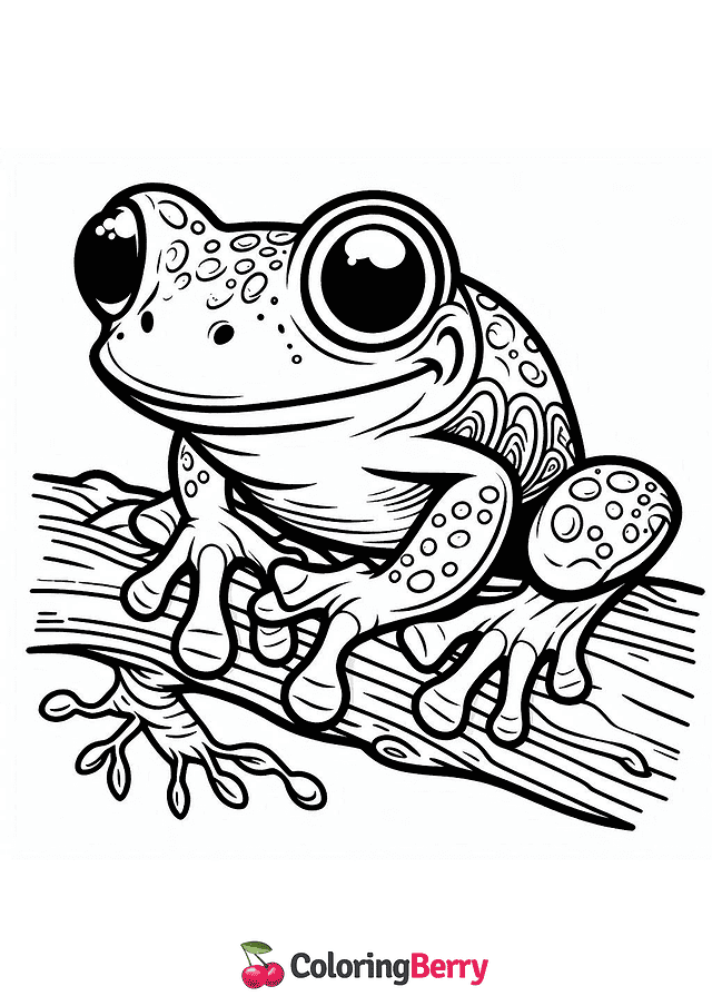 Tree Frog Coloring Page