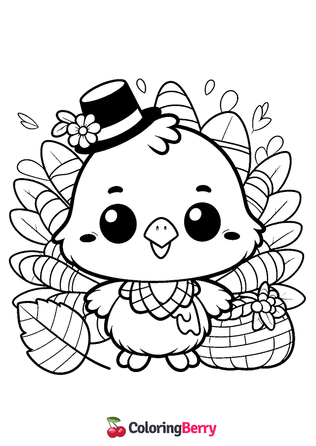 Turkey Cub Coloring Page