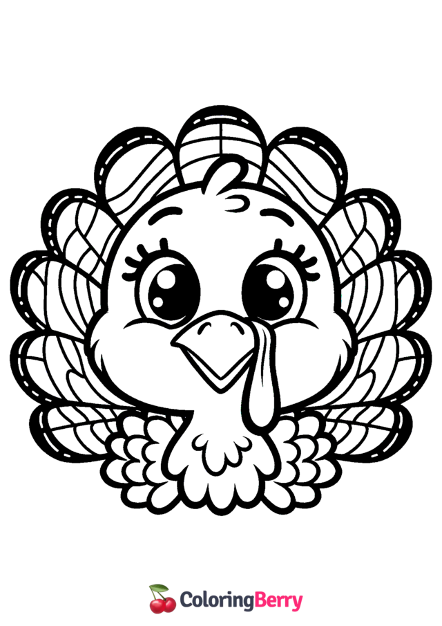 Turkey Head Coloring Page