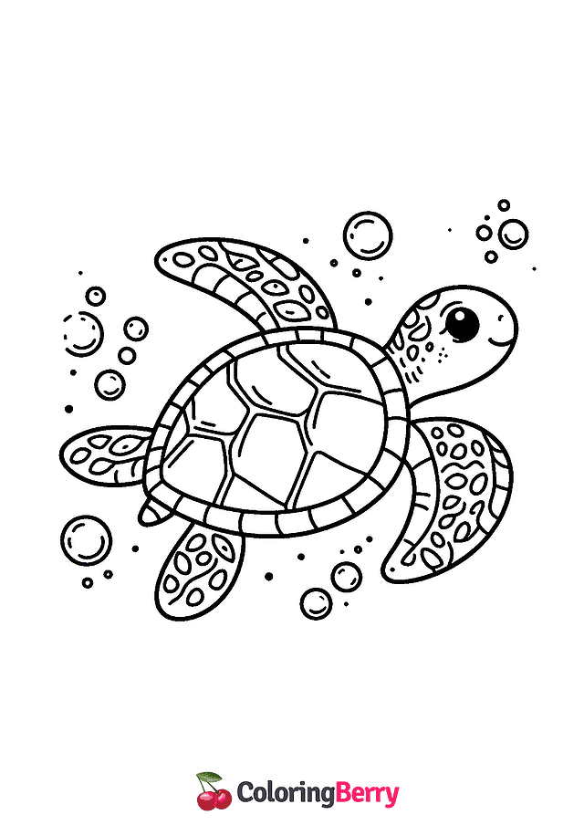 Turtle Coloring Page