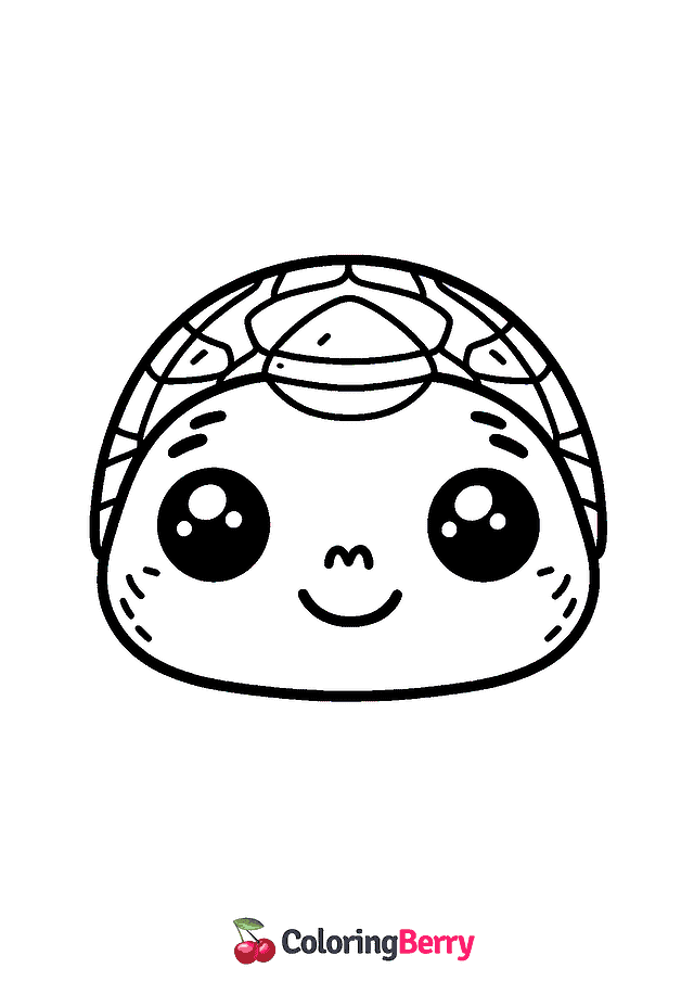 Turtle Face Coloring Page