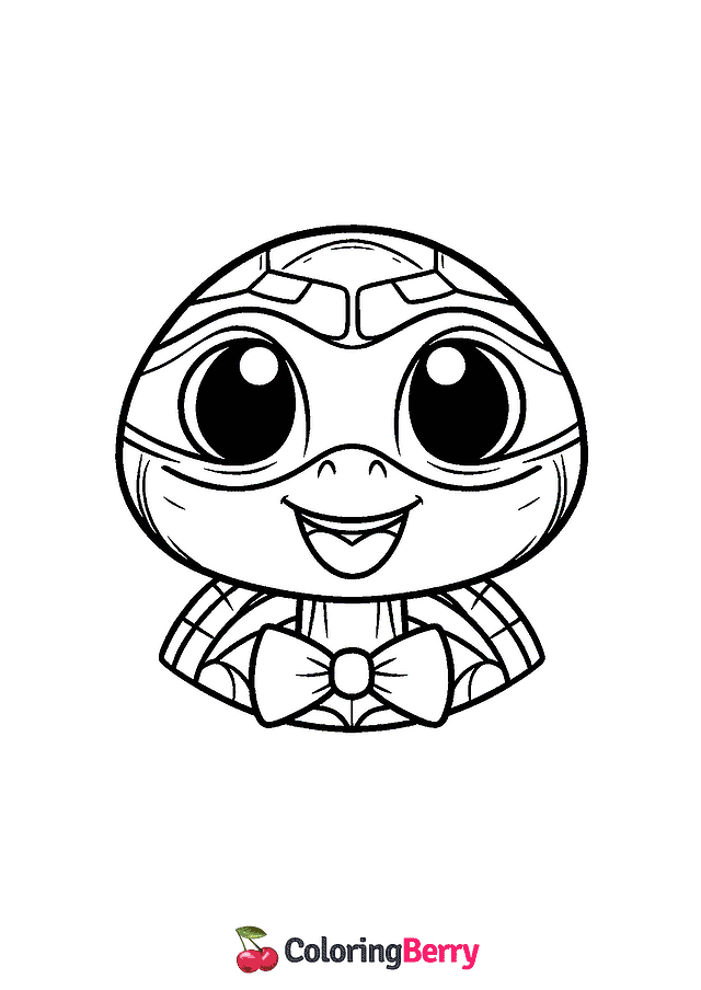 Turtle Head Coloring Page