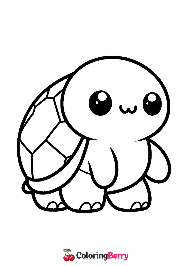 Turtle Squishmallow Coloring Page