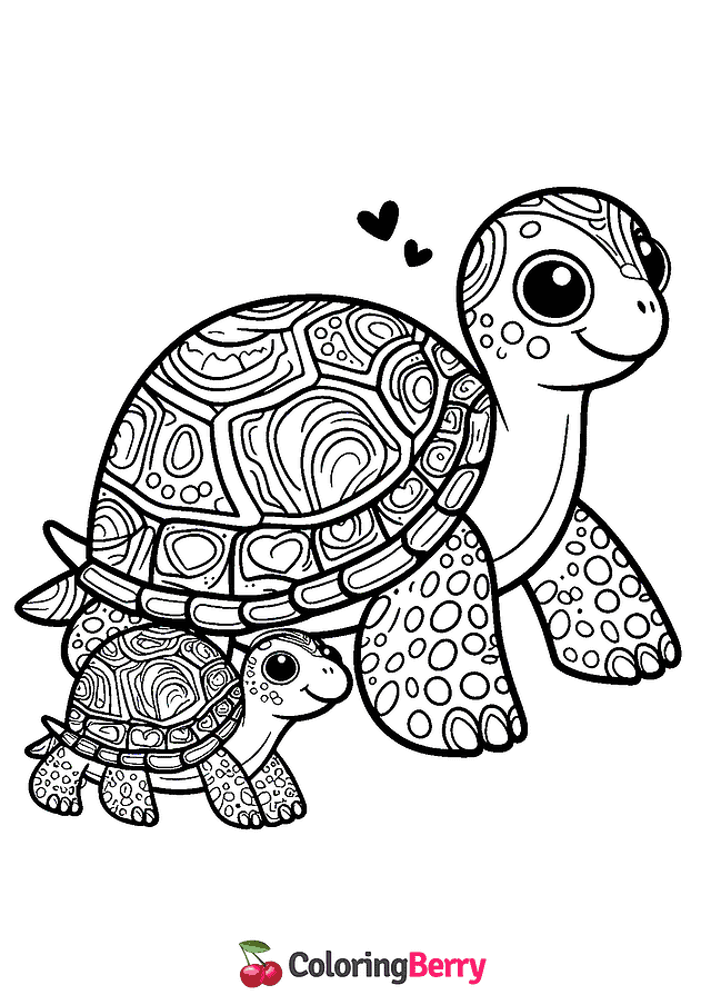 Turtles Coloring Page