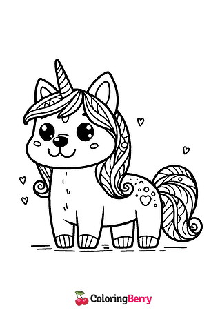 Unidog Coloring Page