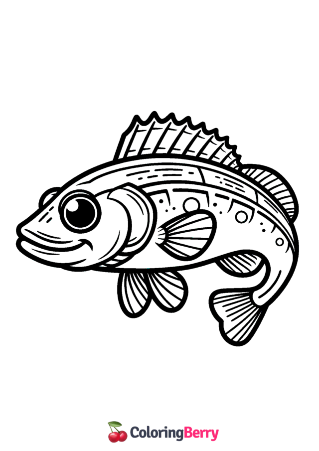 Walleye Coloring Page