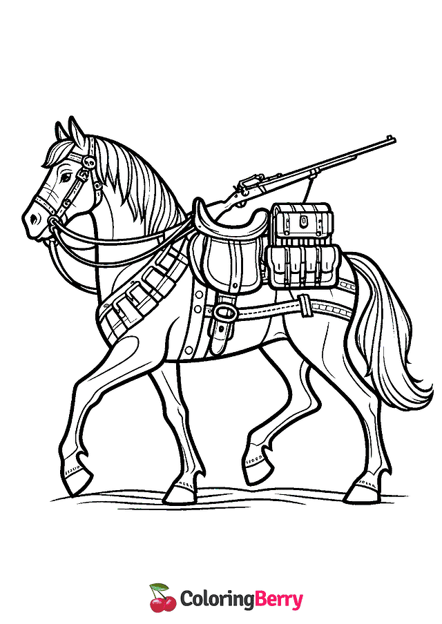 War Horse Coloring Page