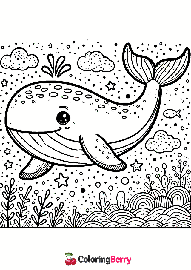 Whale Coloring Page