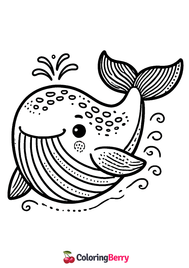 Whale Head Coloring Page