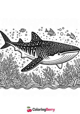 Whale Shark Coloring Page