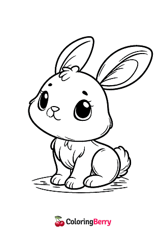 White Rabbit Coloring Page