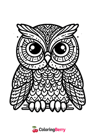 Wise Owl Coloring Page