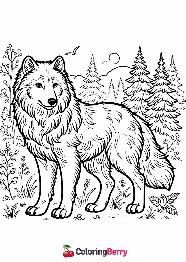 Wolf Coloring Page