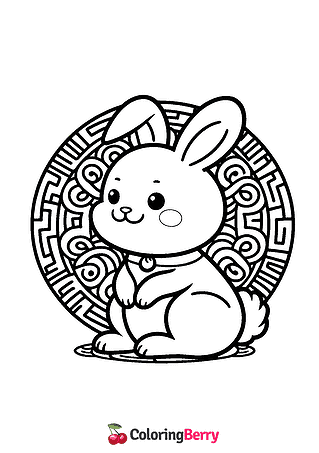Year of the Rabbit Coloring Page